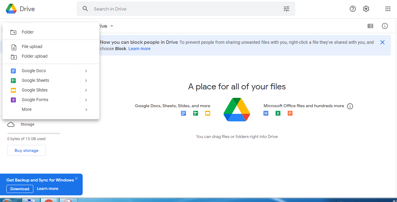 Cara menyimpan file di google drive